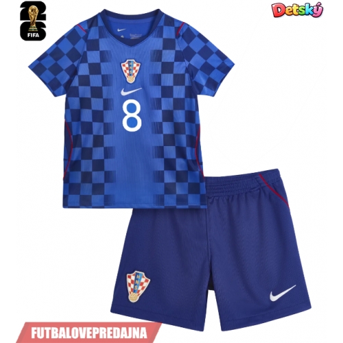 Lacne Dětský Futbalové dres Chorvátsko Mateo Kovacic #8 MS 2026 Krátky Rukáv - Preč (+ trenírky)